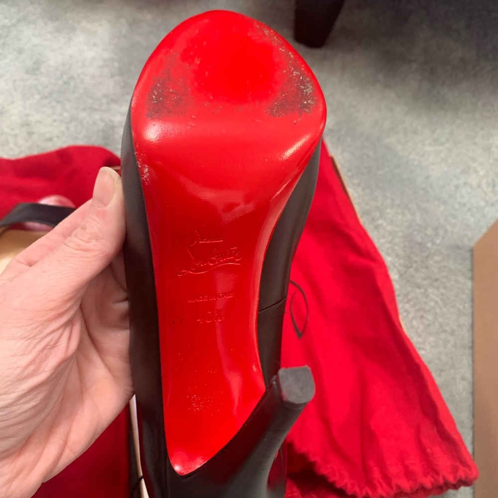 Christian Louboutin Very Prive 120  in black/red - Picture 15 of 15